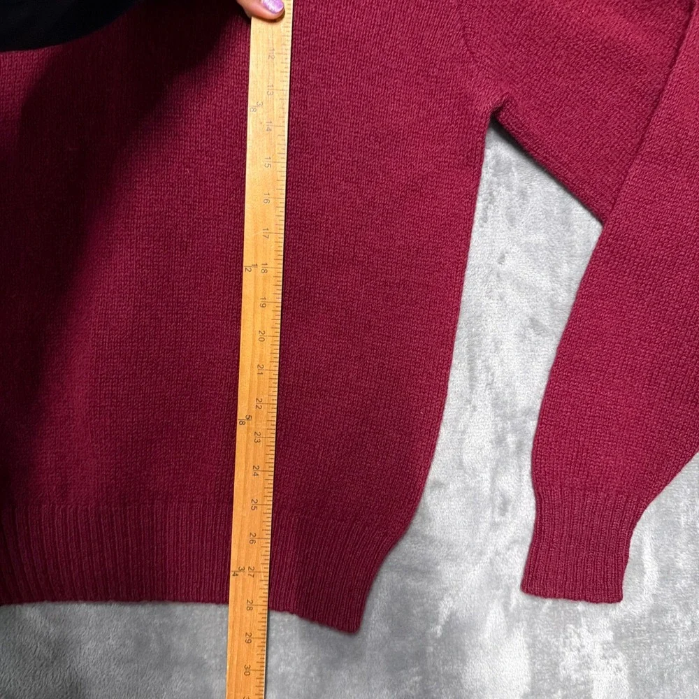 Lord Jeff The Moors‎ Cardigan Mens L Burgundy Shetland Wool Vintage USA 3504